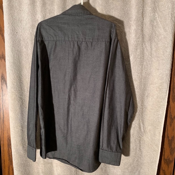 Chaps gray button down long sleeve dress shirt - Picture 3 of 3